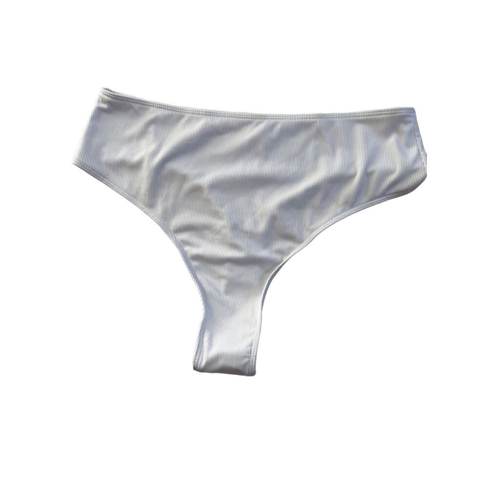 SHEIN swim white Brazilian cut bikini Bottom size 2XL